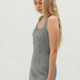 Linen slit dress June