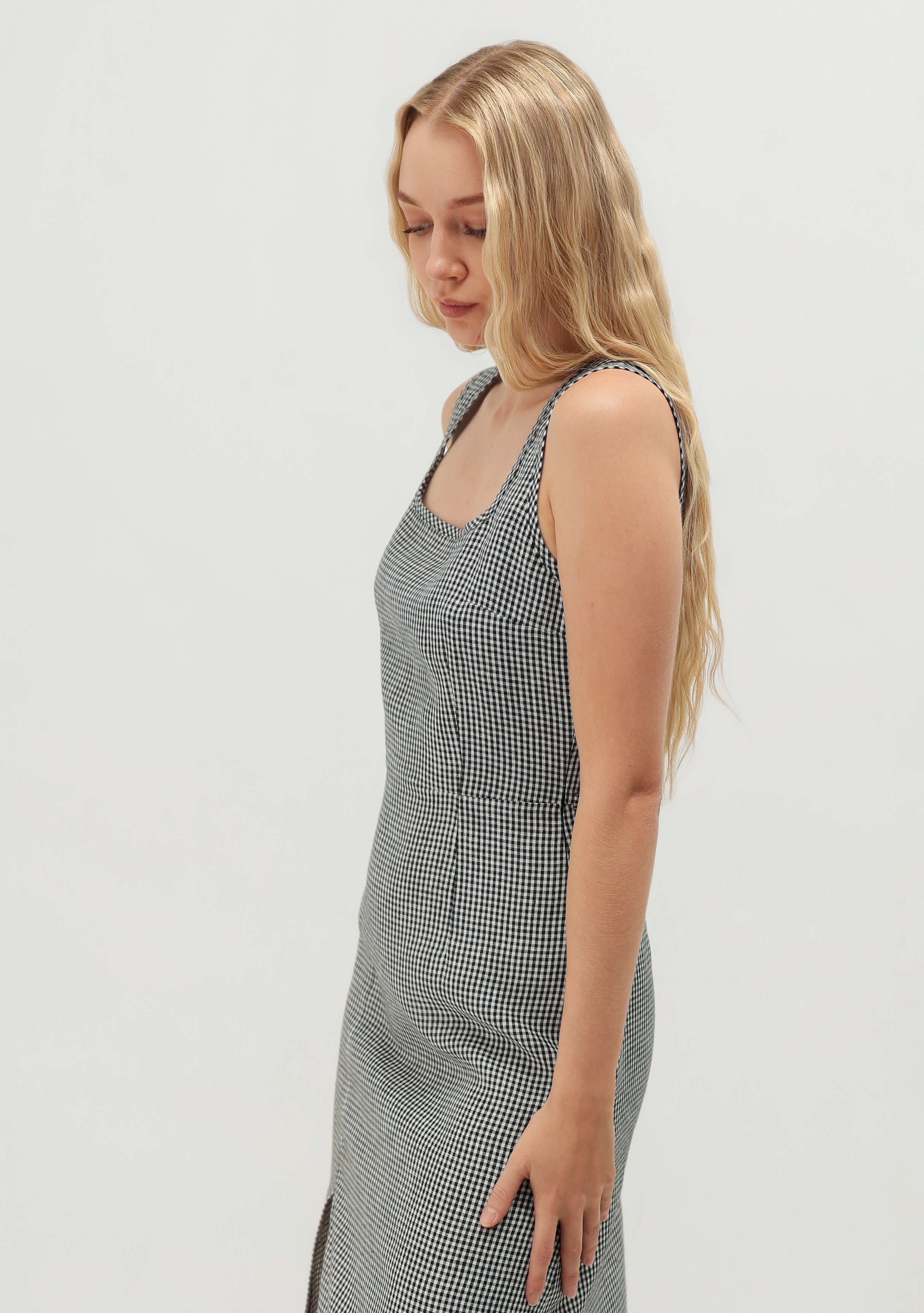 Linen slit dress June