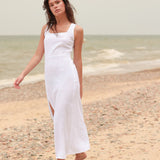 Linen slit dress June