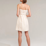 Linen strap dress Arielle in midi length