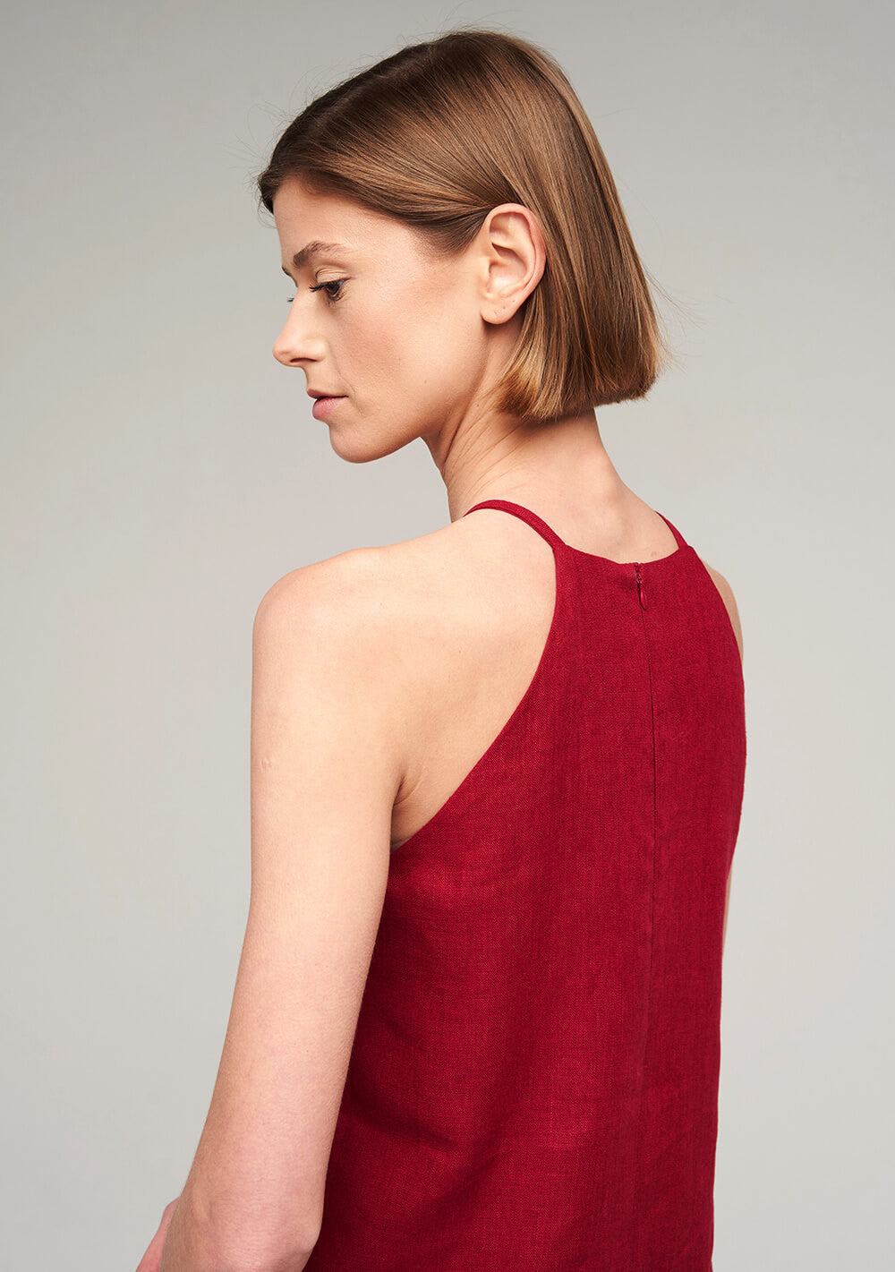 Linen strap mini dress Mia