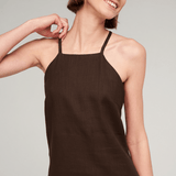 Linen strap mini dress Mia