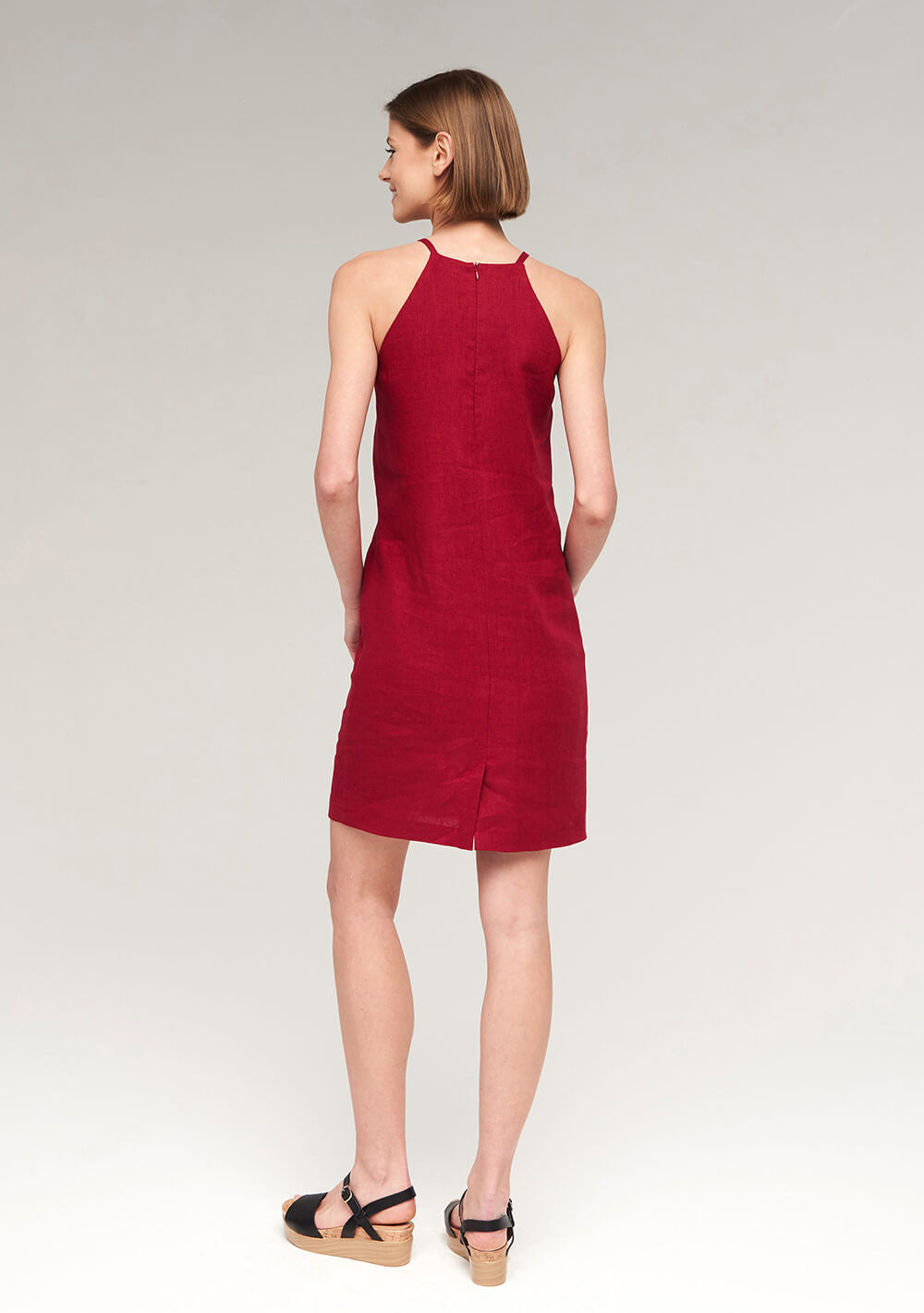 Linen strap mini dress Mia