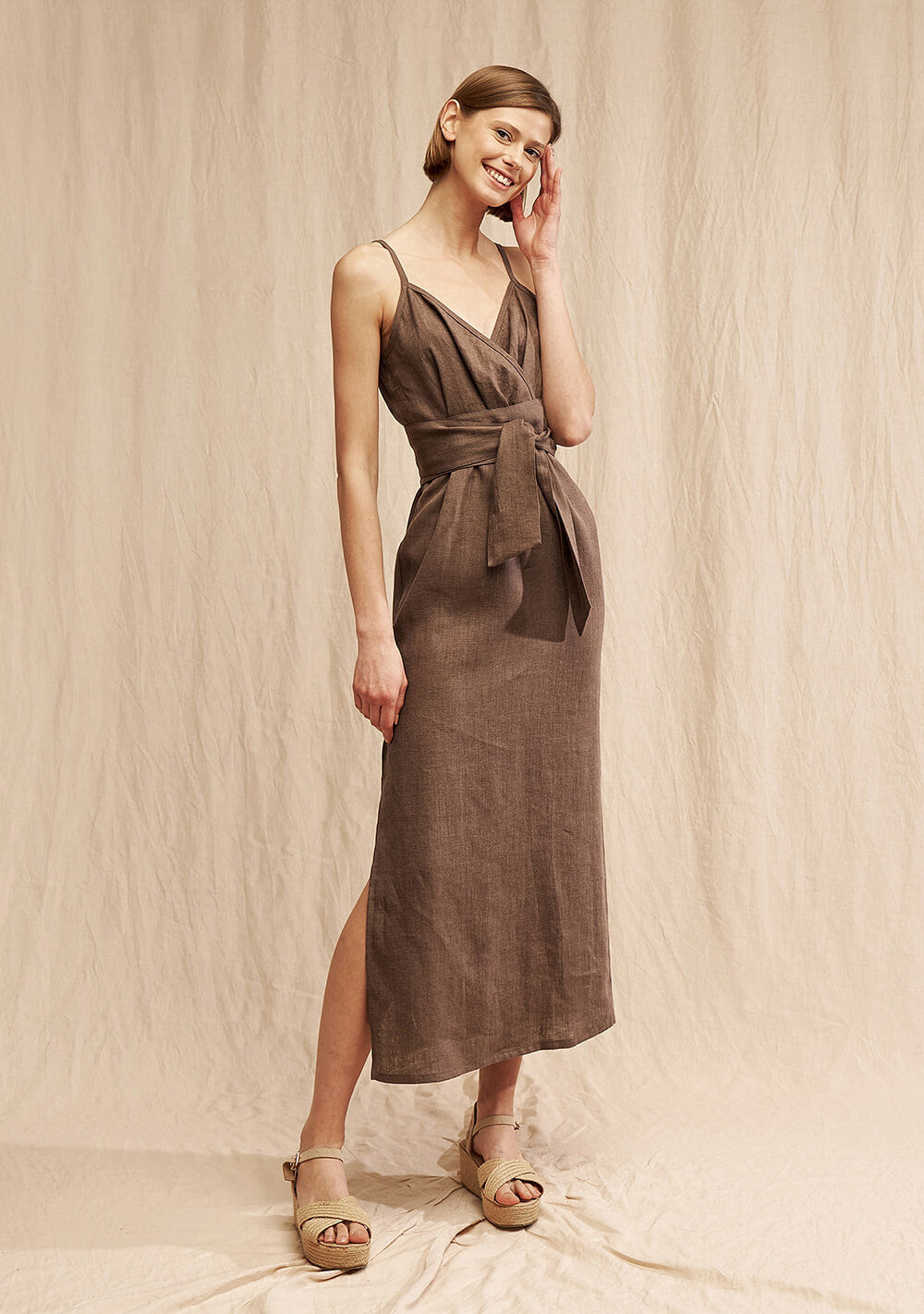 Linen strap dress Melody