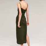 Linen strap midi dress Melody