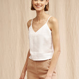 Linen strap top Meadow