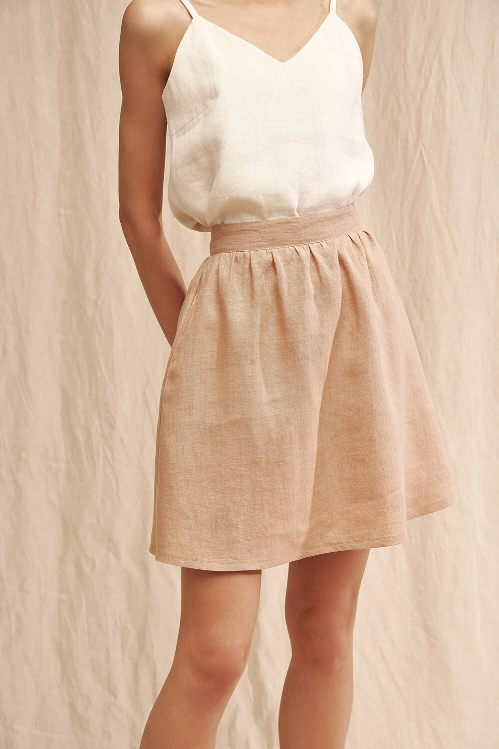 Linen strap top Meadow