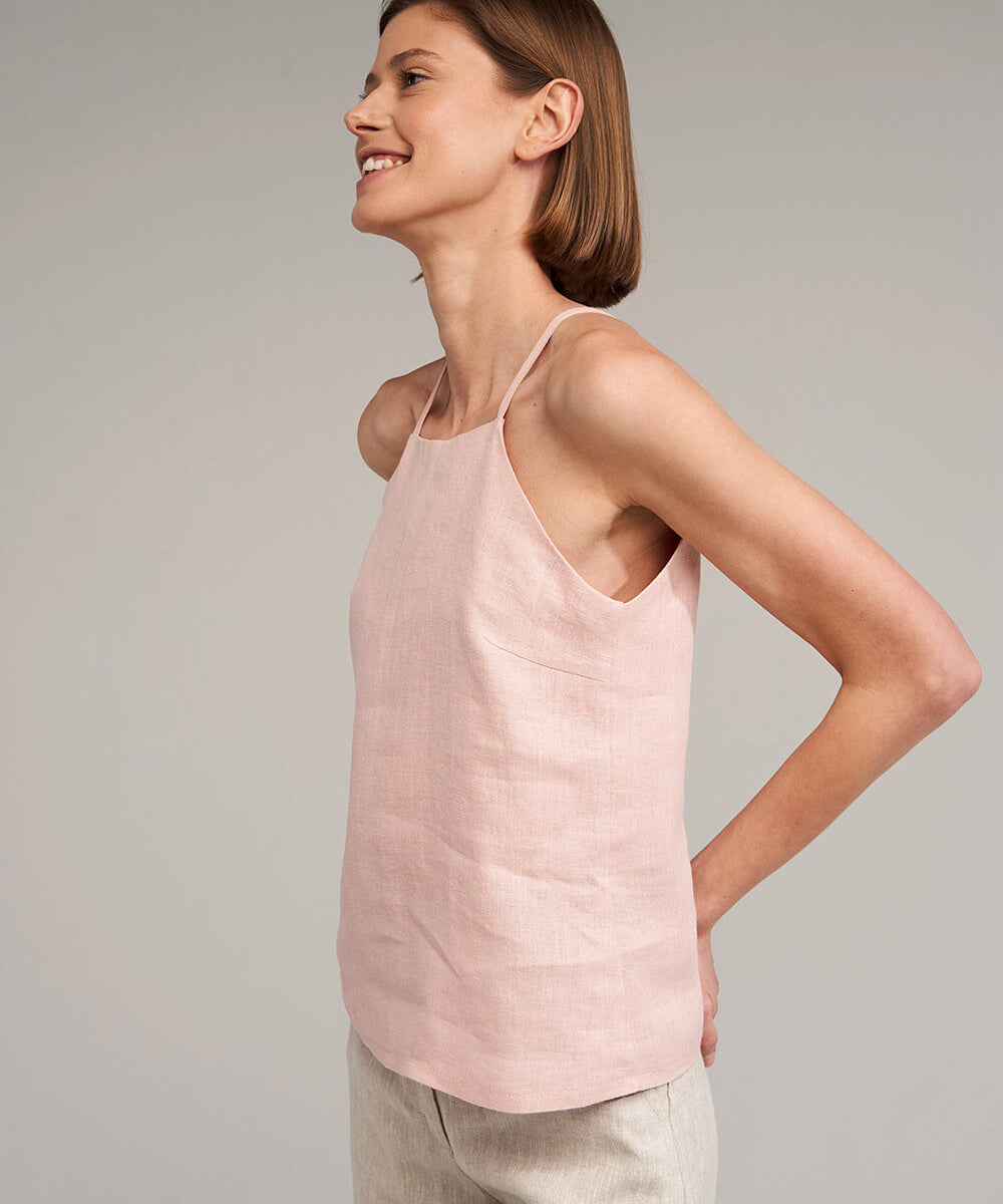 Linen strap top Kayla