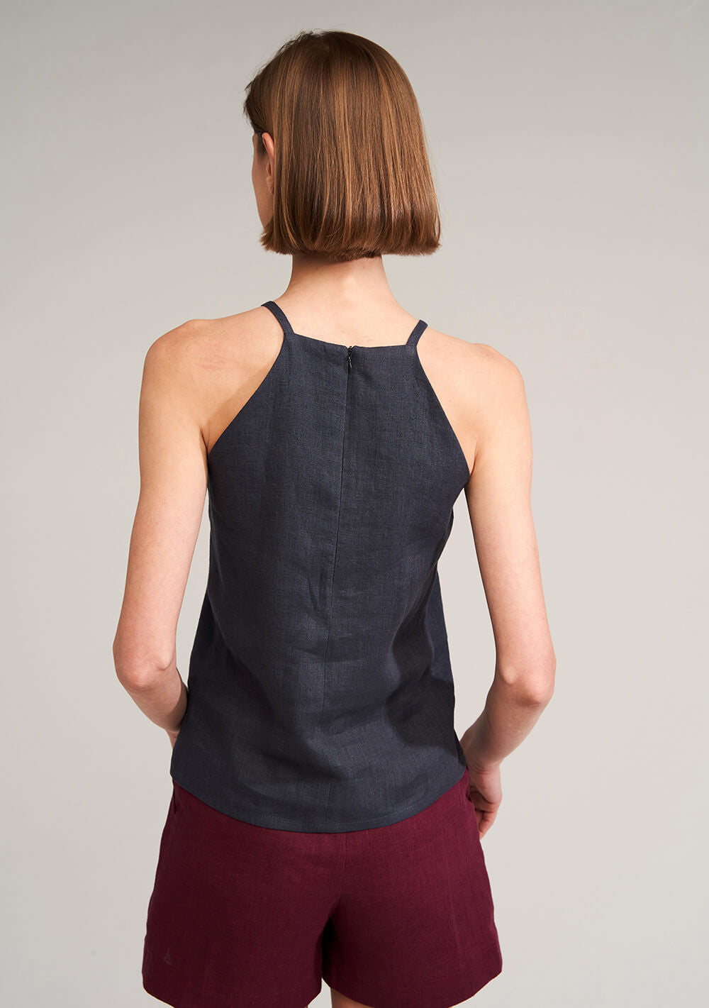 Linen strap top Kayla