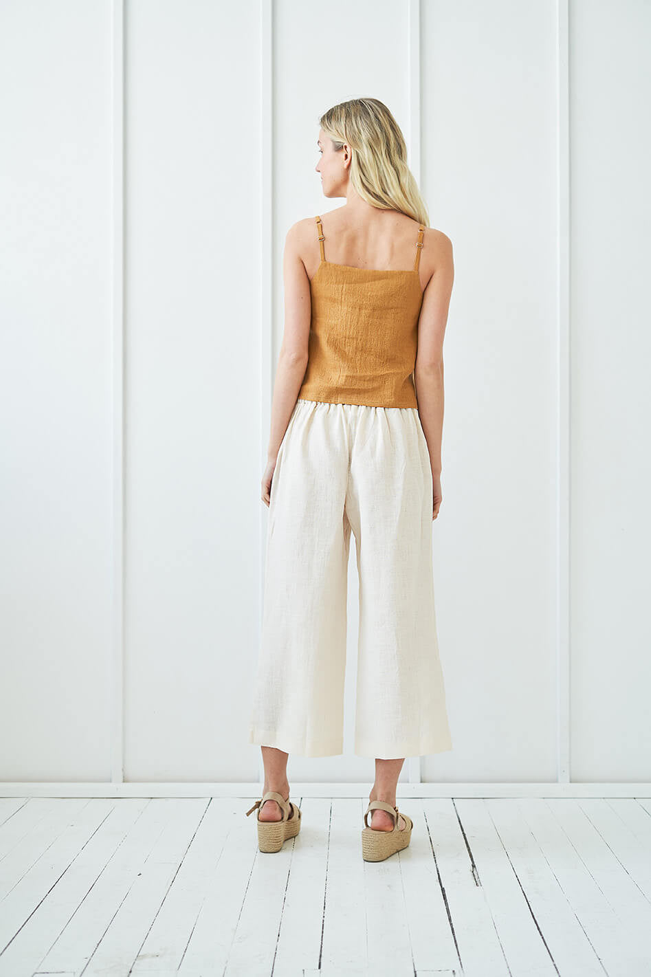 Linen strap top Viola