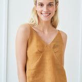 Linen strap top Viola
