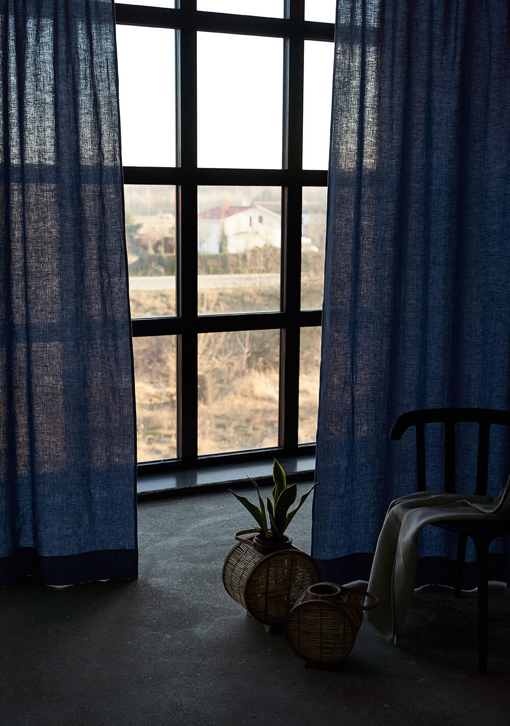 Linen tab top curtain panel set of 2
