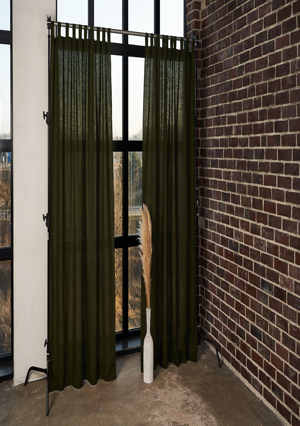 Linen tab top curtain panel set of 2