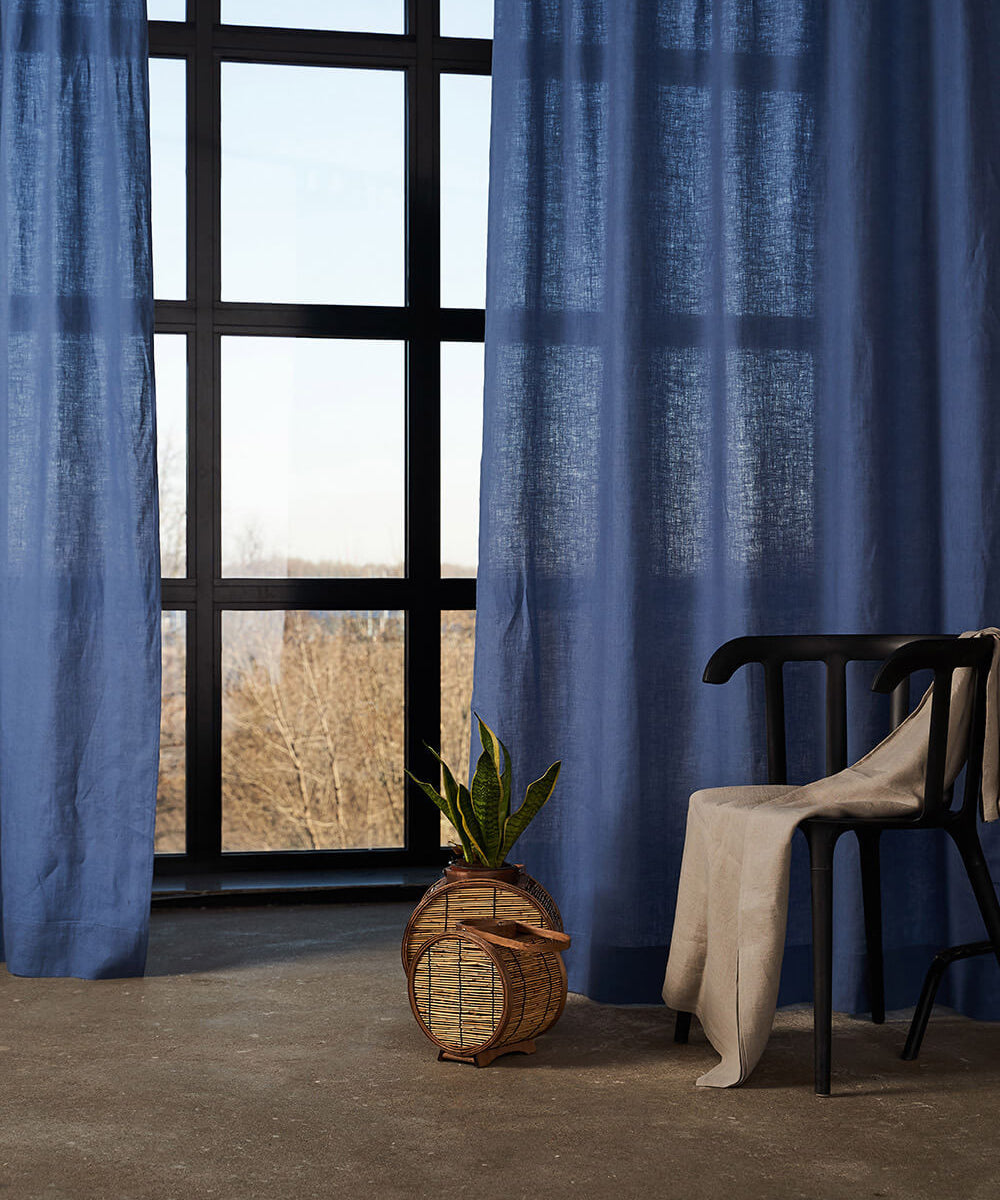 Linen tab top curtain panel set of 2
