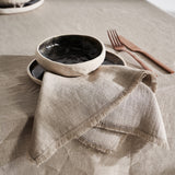 Linen tablecloth in beige