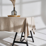Linen tablecloth in beige