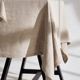 Linen tablecloth in beige