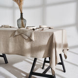 Linen tablecloth in beige