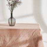 Linen tablecloth in cream tan
