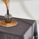 Linen tablecloth in dim gray