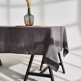 Linen tablecloth in dim gray