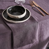 Linen tablecloth in lavender gray