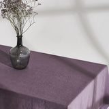 Linen tablecloth in lavender gray