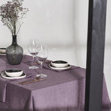 Linen tablecloth in lavender gray