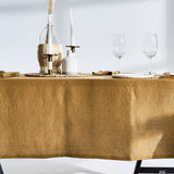 Linen tablecloth in mustard