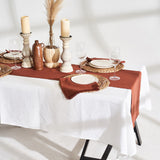 Linen tablecloth in optic white