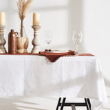 Linen tablecloth in optic white