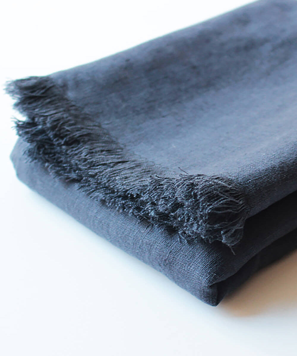 Linen throw blanket