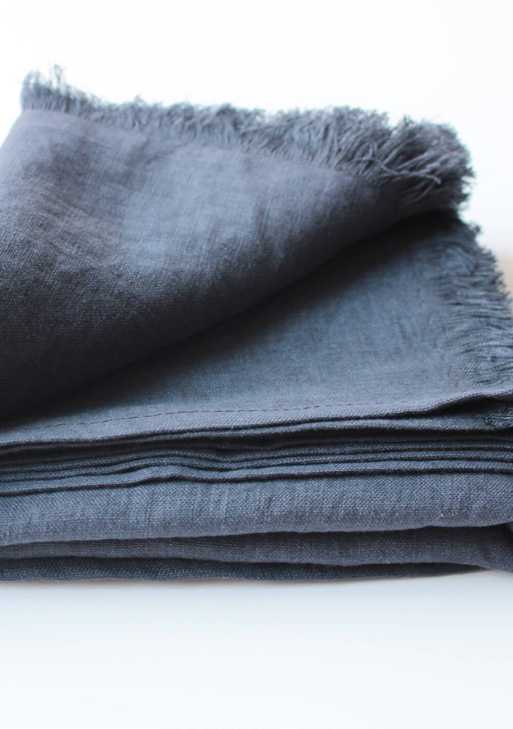 Linen throw blanket
