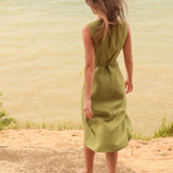 Linen tie-waist dress Nydia