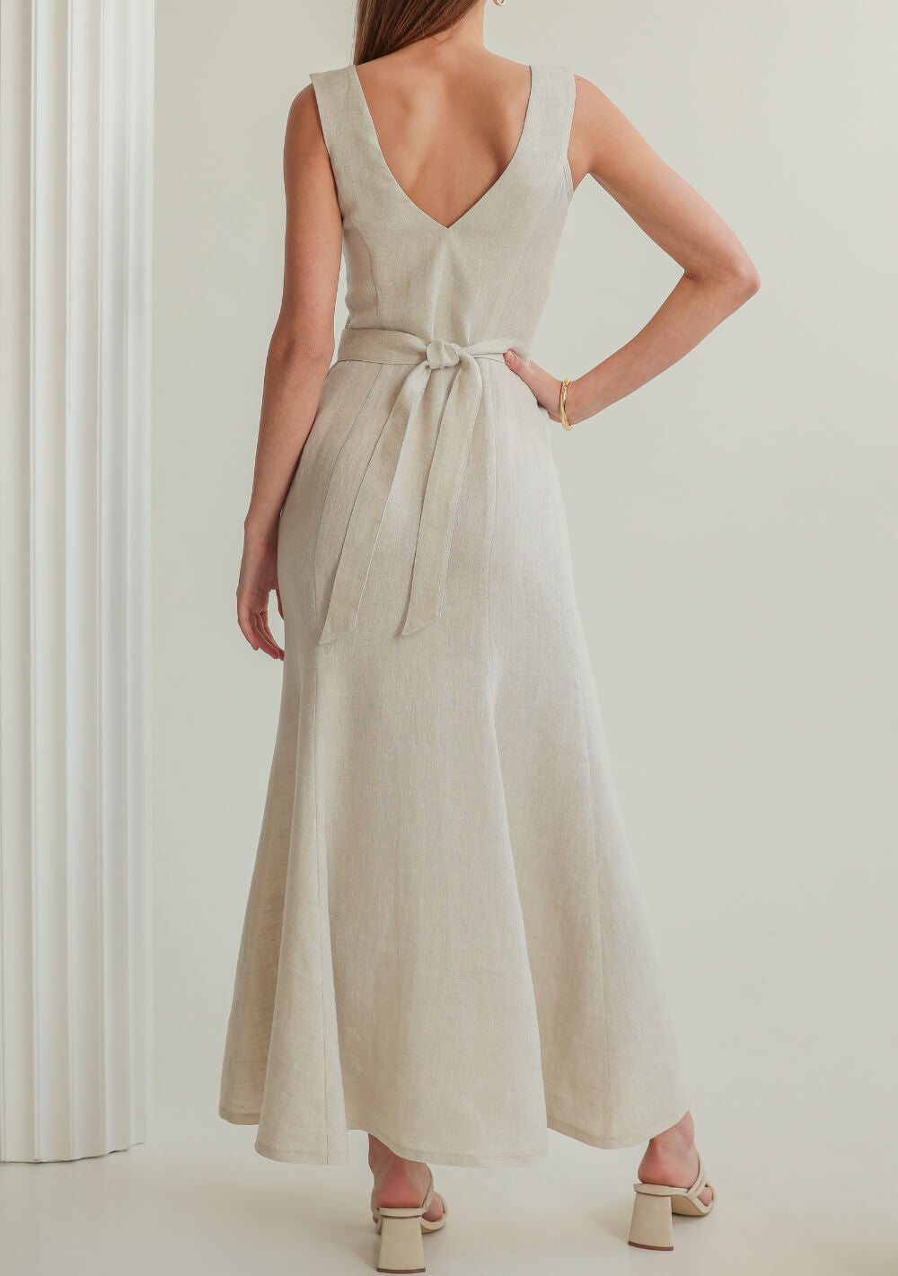 Linen trumpet dress Jasmin