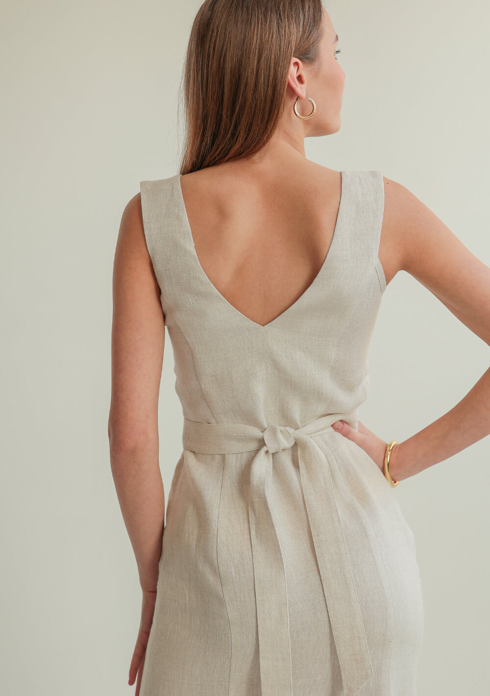 Linen trumpet dress Jasmin