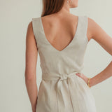 Linen trumpet dress Jasmin