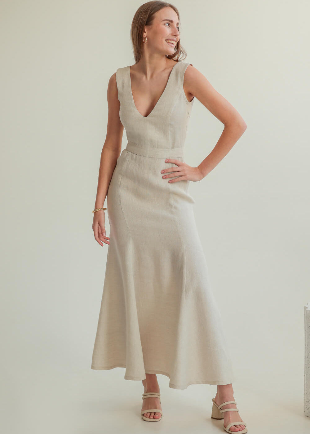 Linen trumpet dress Jasmin