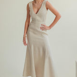 Linen trumpet dress Jasmin