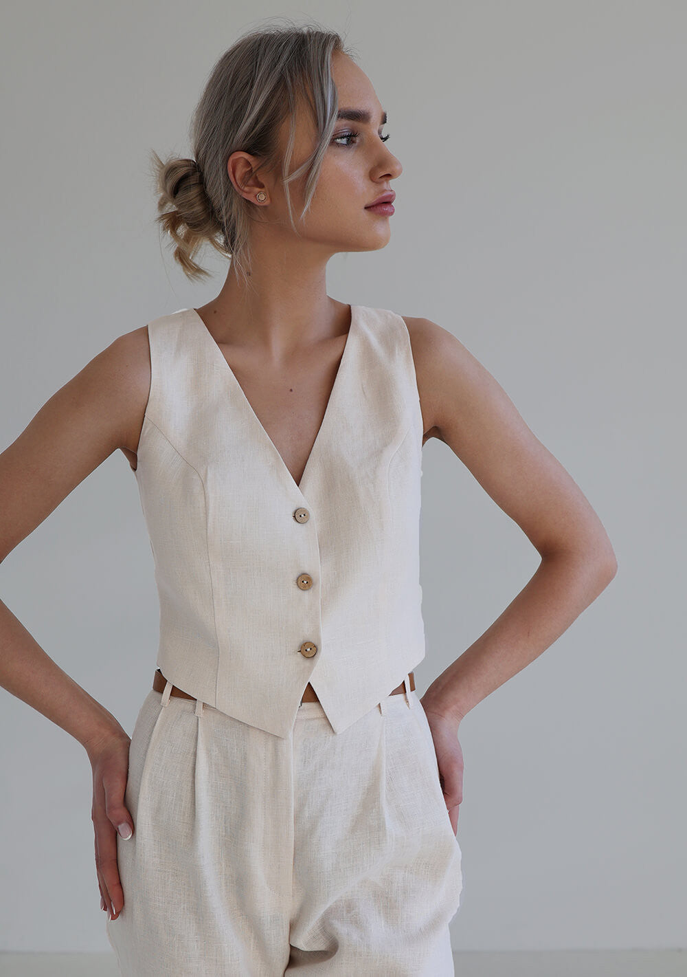 Linen vest Kelsey