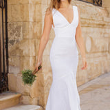 Linen wedding dress Crystal