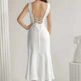 Linen wedding dress Crystal