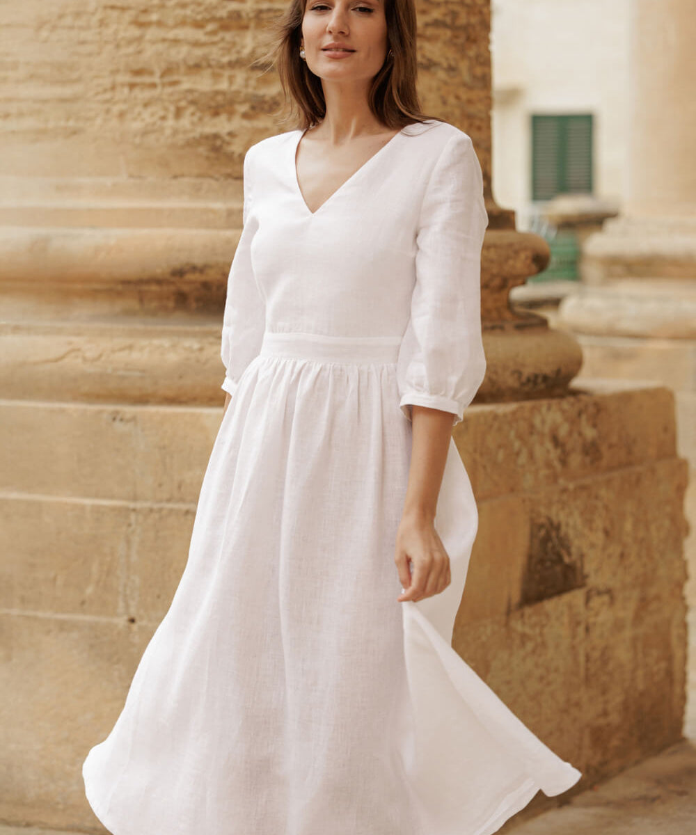 Linen wedding dress Madeleine