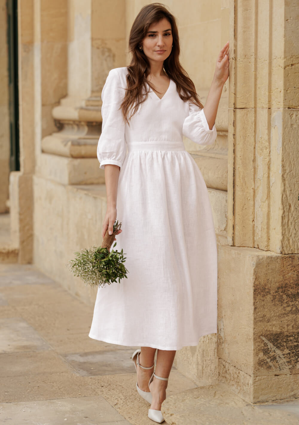 Linen wedding dress Madeleine