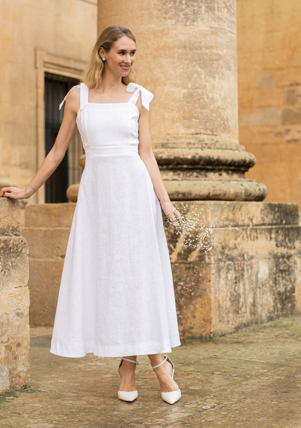 Linen wedding dress Perla