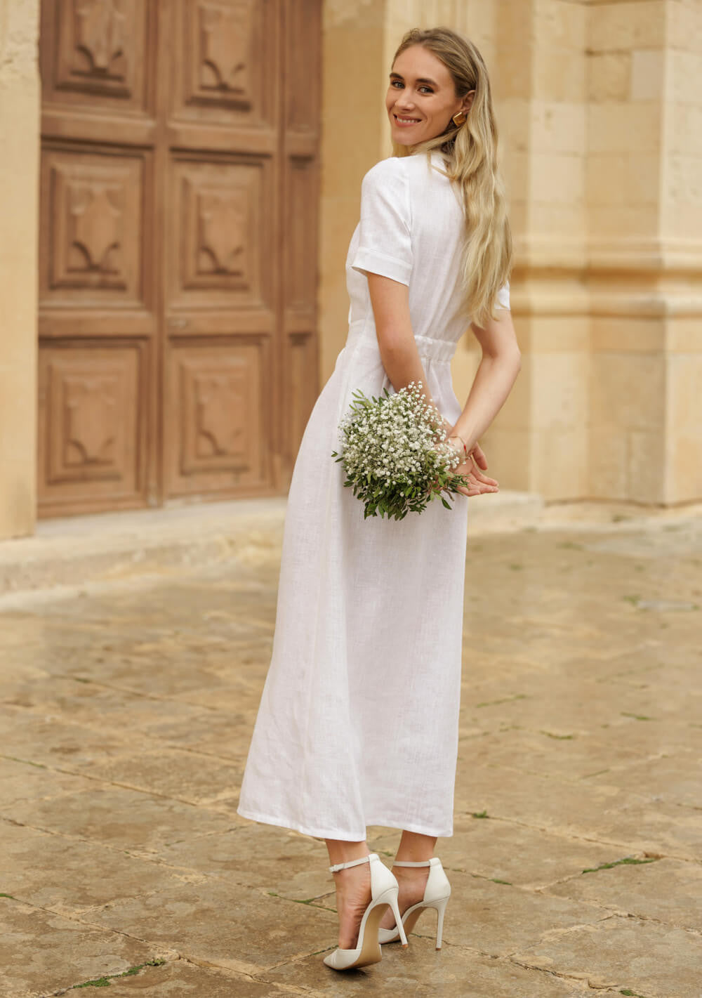 Linen wedding dress Shally