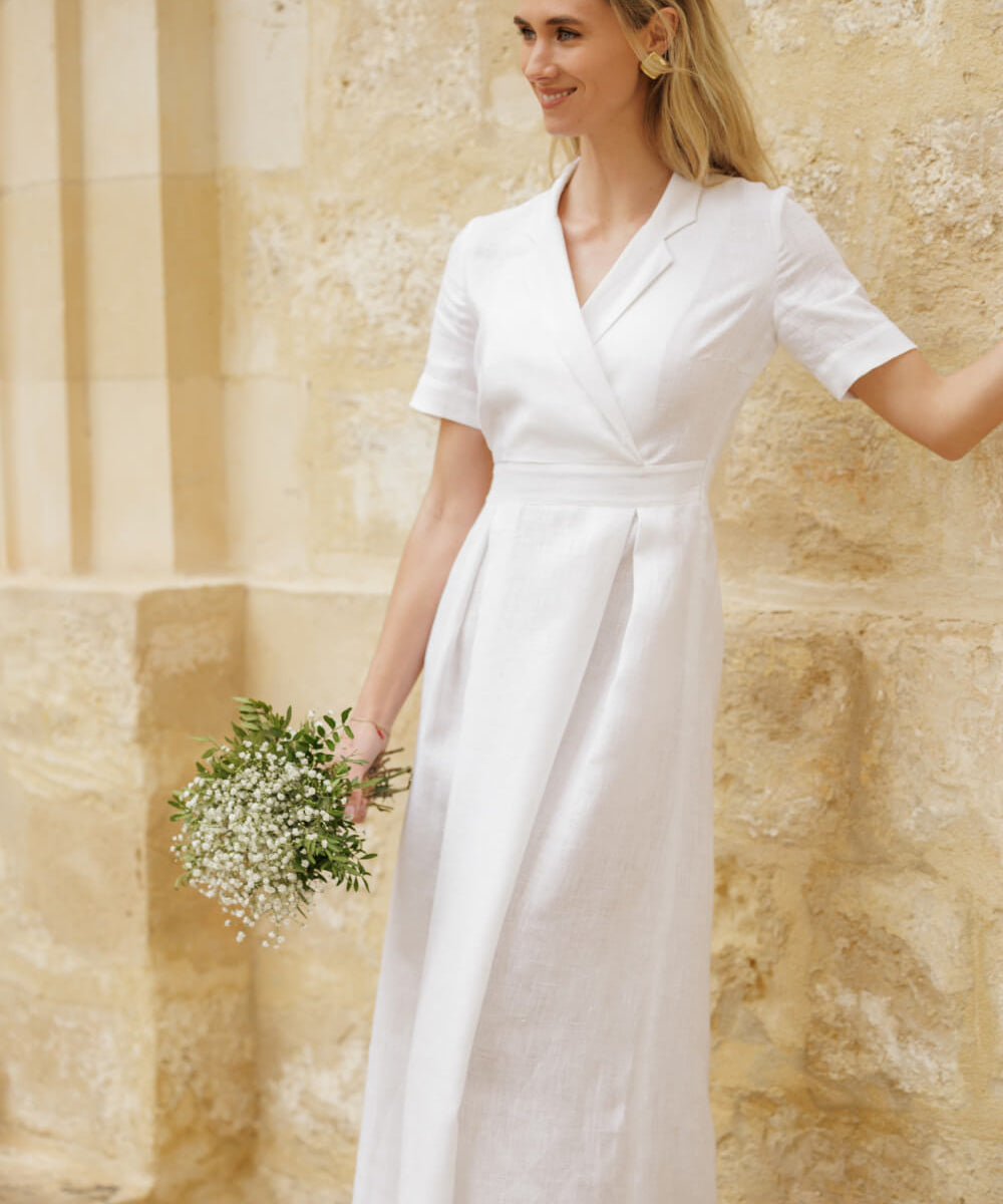 Linen wedding dress Shally