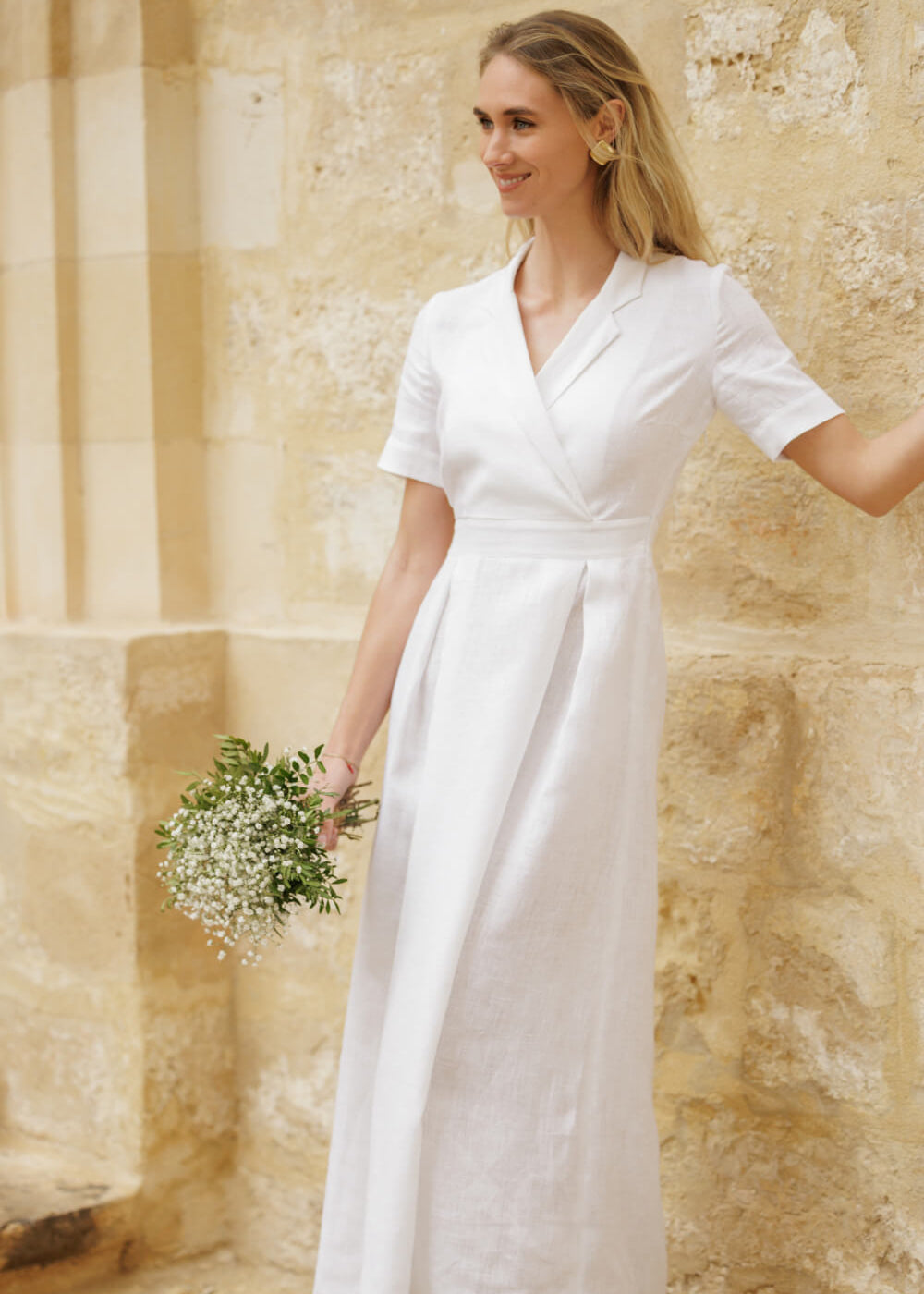 Linen wedding dress Shally