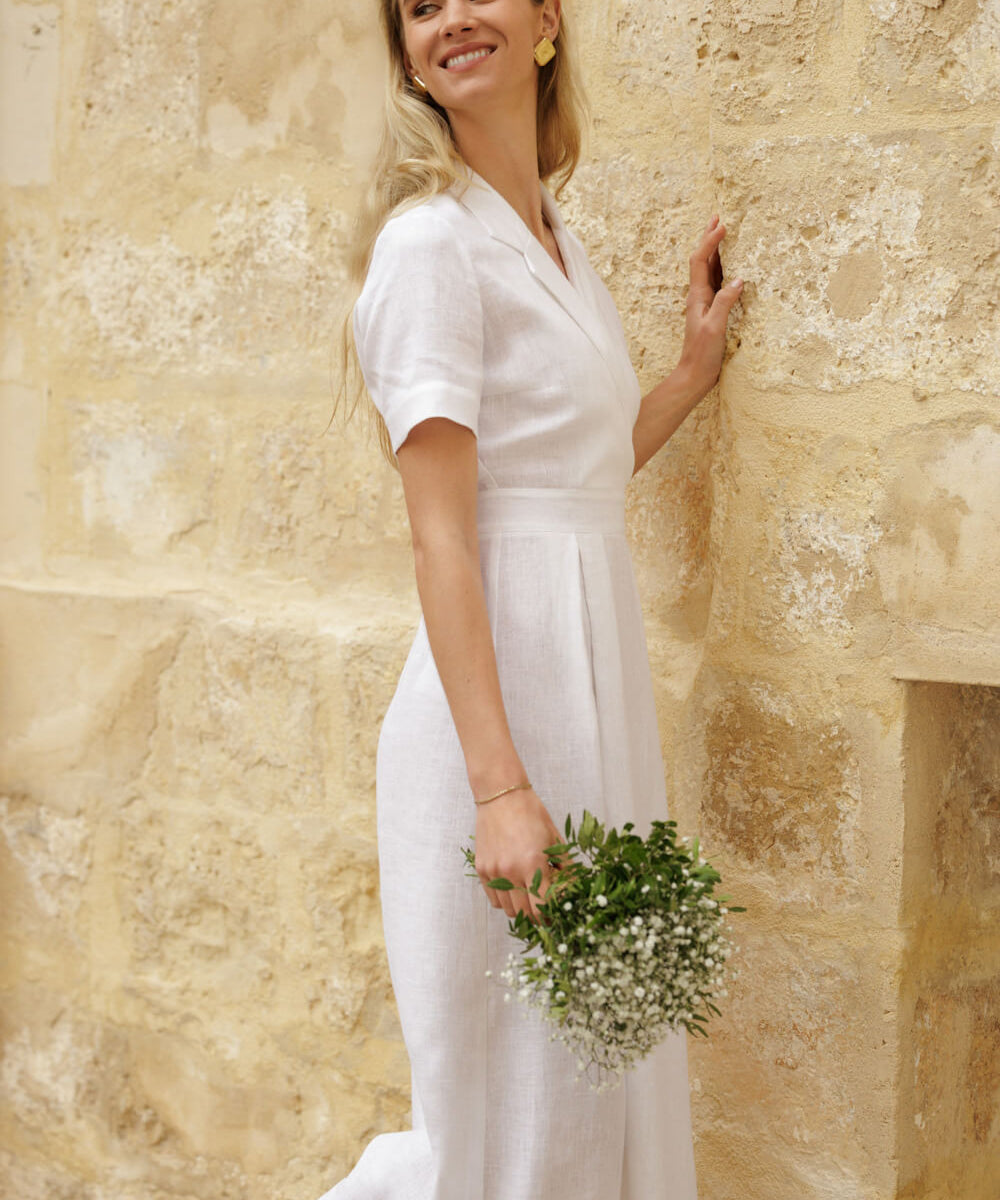 Linen wedding dress Shally