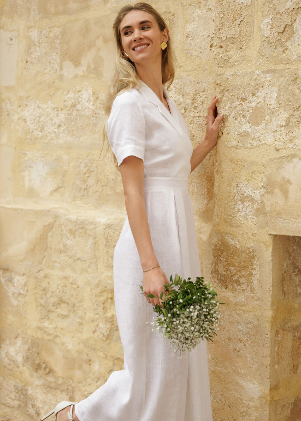 Linen wedding dress Shally